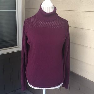 Maurice’s Maroon Rayon/Polyester Knit Sweater Top